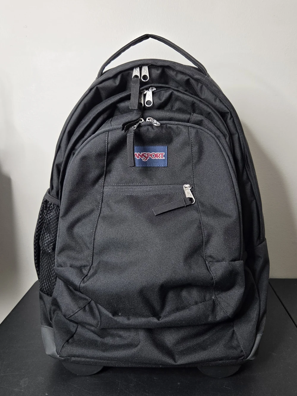 JanSport Driver 8 Black Rolling Backpack Wheeled Travel Bag